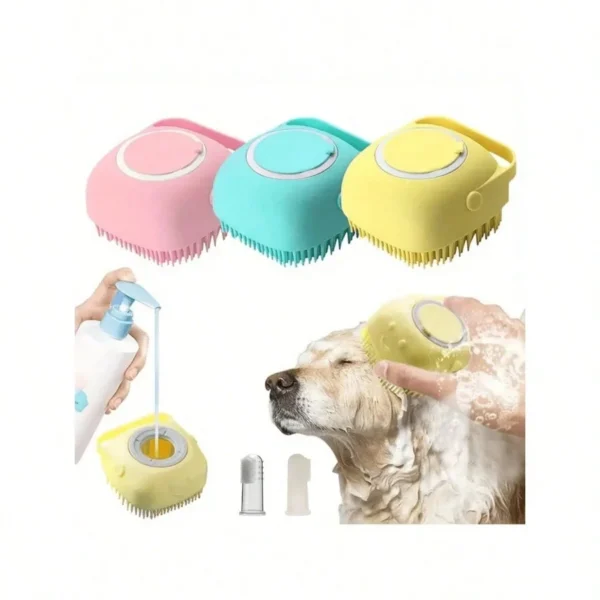 Rubber Bath Comb With Shampoo Dispenser